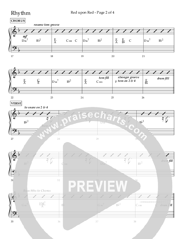 Red Upon Red (Choral Anthem SATB) Lead Melody & Rhythm (Lifeway Choral / Arr. Eric Belvin)