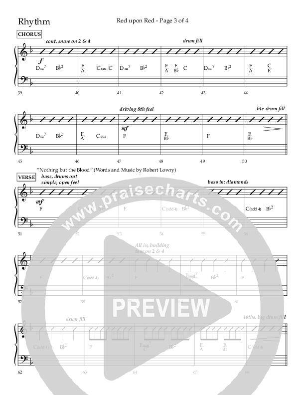 Red Upon Red (Choral Anthem SATB) Lead Melody & Rhythm (Lifeway Choral / Arr. Eric Belvin)