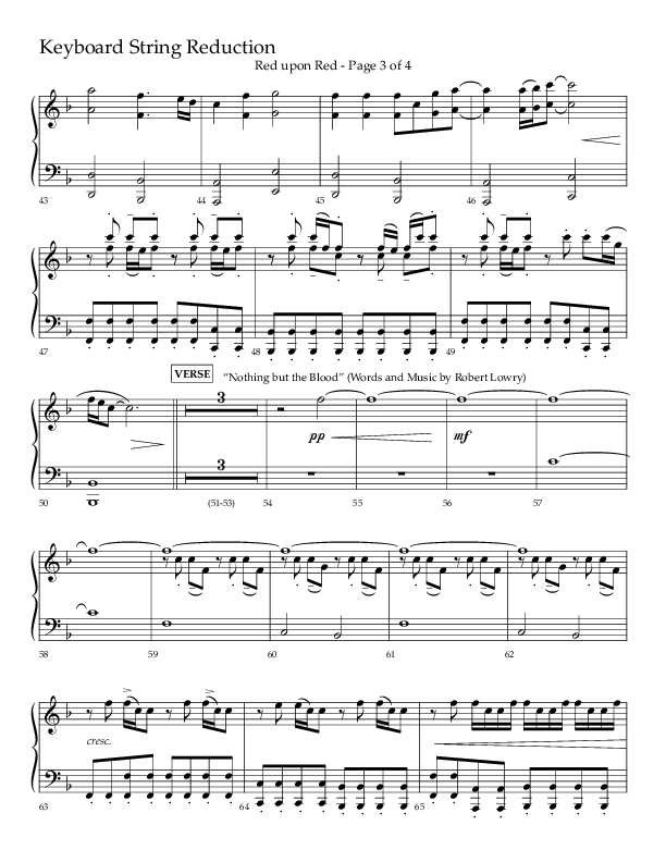 Red Upon Red (Choral Anthem SATB) String Reduction (Lifeway Choral / Arr. Eric Belvin)