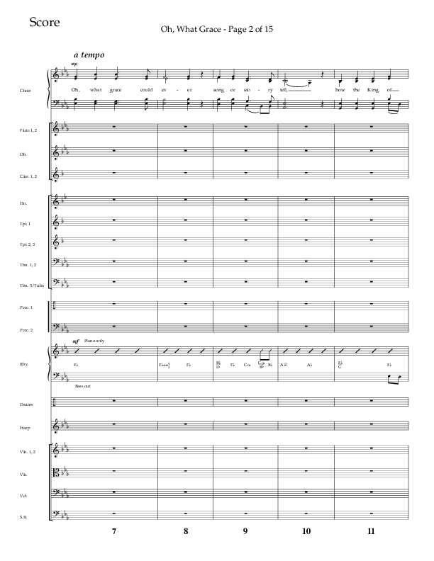Oh What Grace (Choral Anthem SATB) Conductor's Score (Lifeway Choral / Arr. Camp Kirkland)