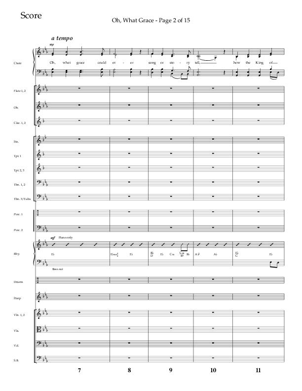 Oh What Grace (Choral Anthem SATB) Orchestration (Lifeway Choral / Arr. Camp Kirkland)