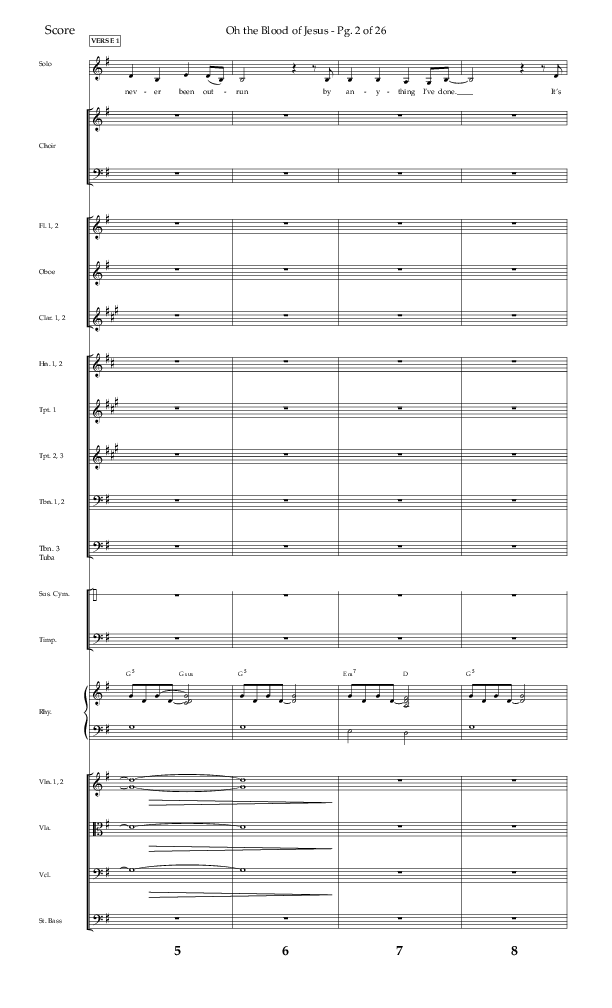 Oh The Blood Of Jesus (Choral Anthem SATB) Orchestration (Lifeway Choral / Arr. Kent Hooper / Arr. Philip Keveren)