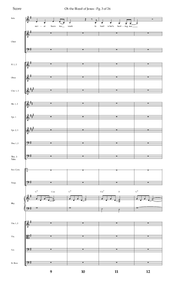 Oh The Blood Of Jesus (Choral Anthem SATB) Conductor's Score (Lifeway Choral / Arr. Kent Hooper / Arr. Philip Keveren)