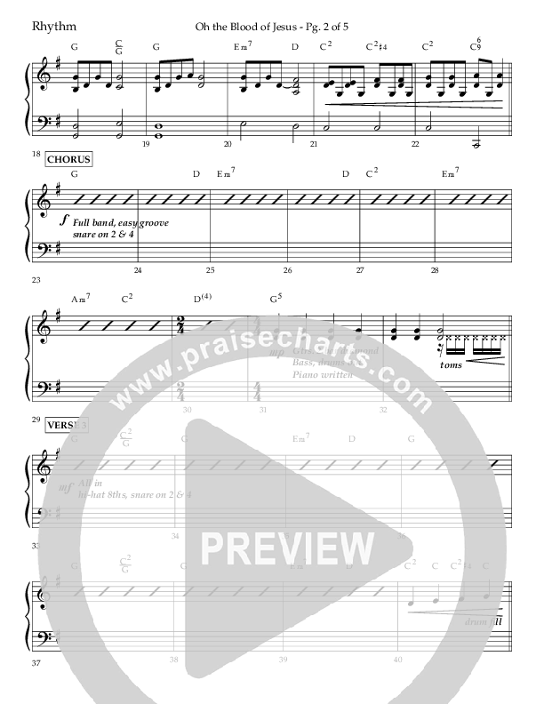 Oh The Blood Of Jesus (Choral Anthem SATB) Lead Melody & Rhythm (Lifeway Choral / Arr. Kent Hooper / Arr. Phillip Keveren)