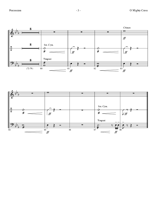 O Mighty Cross (Choral Anthem SATB) Percussion (Lifeway Choral / Arr. Dennis Allen)