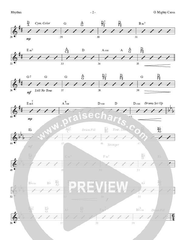 O Mighty Cross (Choral Anthem SATB) Lead Melody & Rhythm (Lifeway Choral / Arr. Dennis Allen)