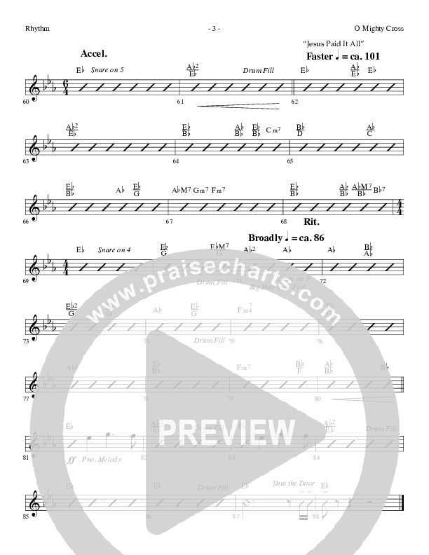 O Mighty Cross (Choral Anthem SATB) Lead Melody & Rhythm (Lifeway Choral / Arr. Dennis Allen)