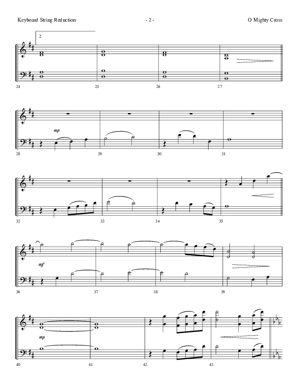 O Mighty Cross (Choral Anthem SATB) String Reduction (Lifeway Choral / Arr. Dennis Allen)