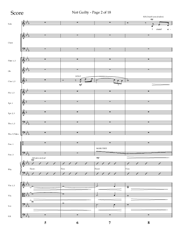 Not Guilty (Choral Anthem SATB) Orchestration (Lifeway Choral / Arr. Travis Cottrell)