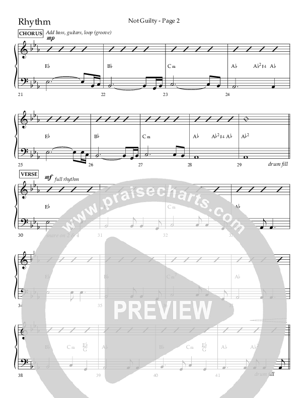 Not Guilty (Choral Anthem SATB) Lead Melody & Rhythm (Lifeway Choral / Arr. Travis Cottrell)