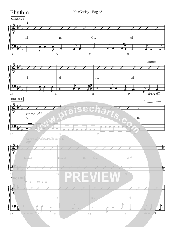 Not Guilty (Choral Anthem SATB) Lead Melody & Rhythm (Lifeway Choral / Arr. Travis Cottrell)