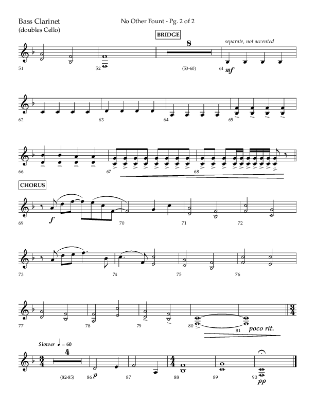 No Other Fount (Choral Anthem SATB) Bass Clarinet (Lifeway Choral / Arr. Jay Rouse)