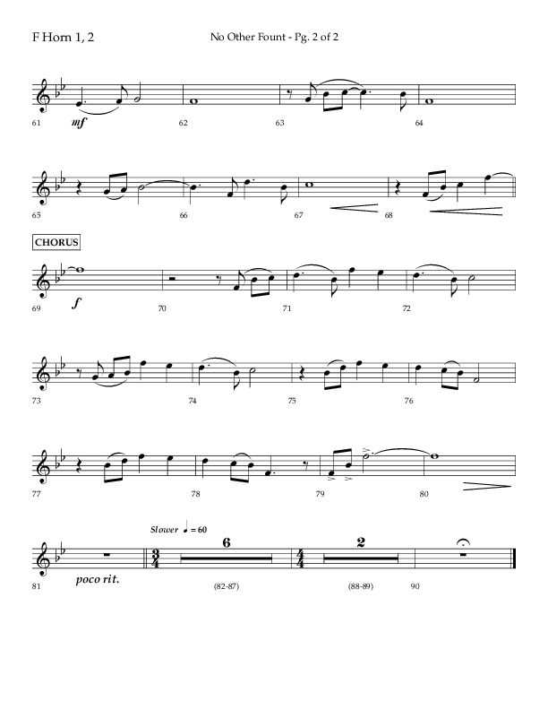 No Other Fount (Choral Anthem SATB) French Horn 1/2 (Lifeway Choral / Arr. Jay Rouse)