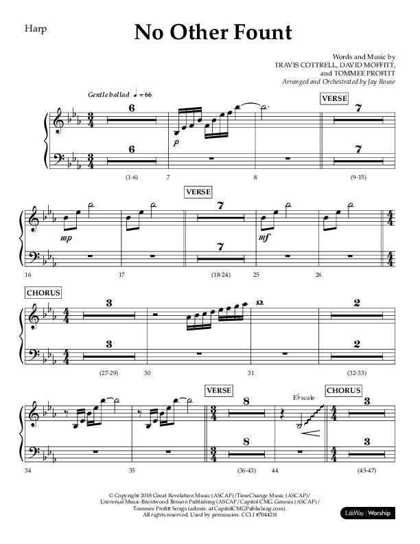 No Other Fount (Choral Anthem SATB) Harp (Lifeway Choral / Arr. Jay Rouse)