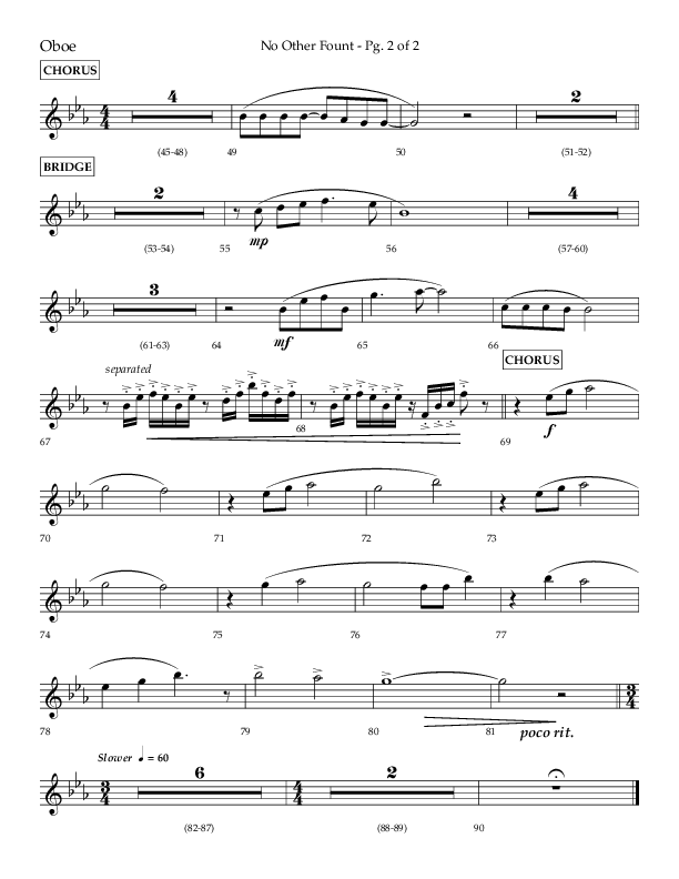 No Other Fount (Choral Anthem SATB) Oboe (Lifeway Choral / Arr. Jay Rouse)