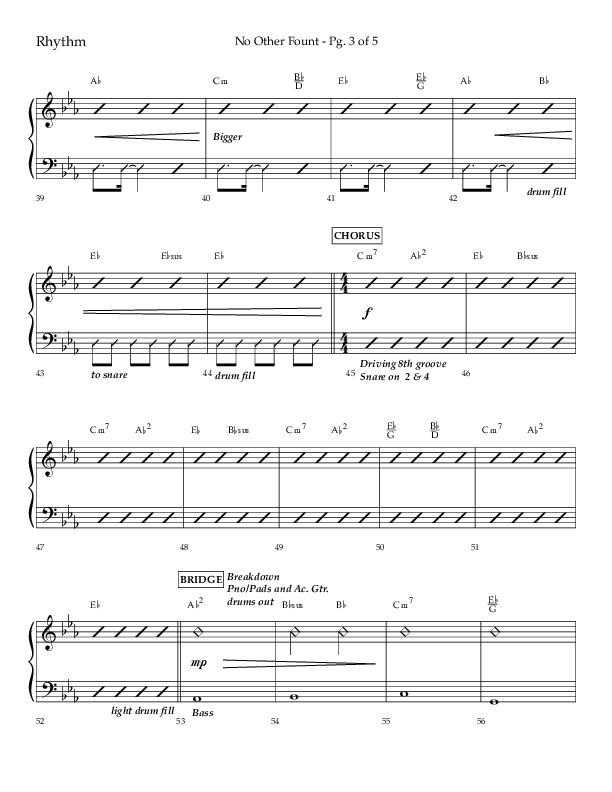 No Other Fount (Choral Anthem SATB) Rhythm Chart (Lifeway Choral / Arr. Jay Rouse)