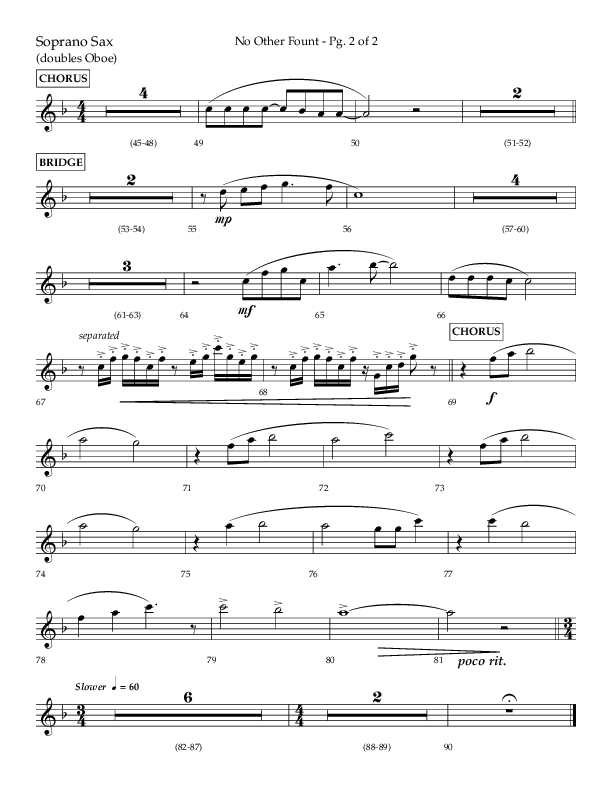 No Other Fount (Choral Anthem SATB) Soprano Sax (Lifeway Choral / Arr. Jay Rouse)