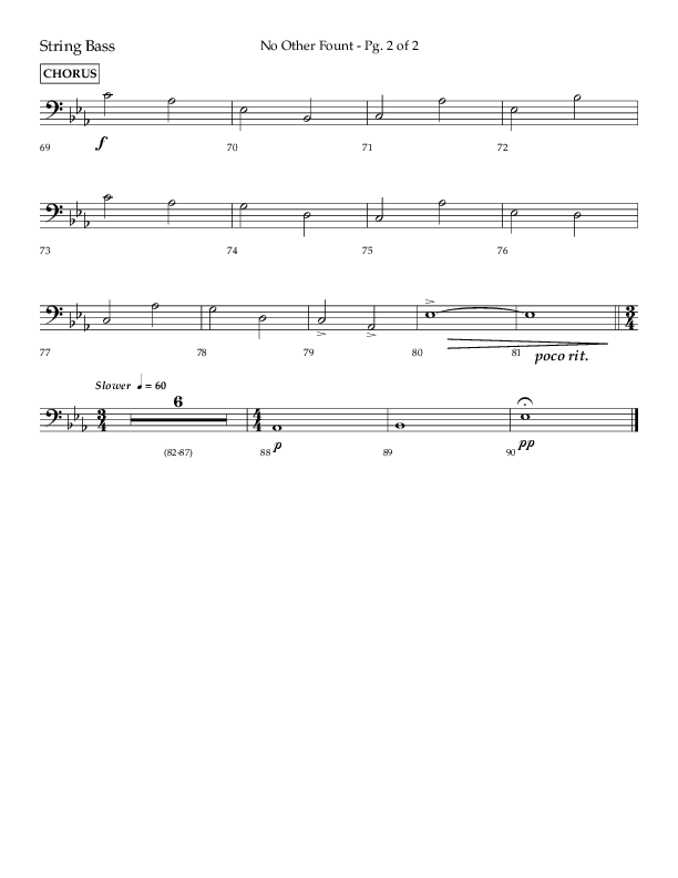 No Other Fount (Choral Anthem SATB) String Bass (Lifeway Choral / Arr. Jay Rouse)