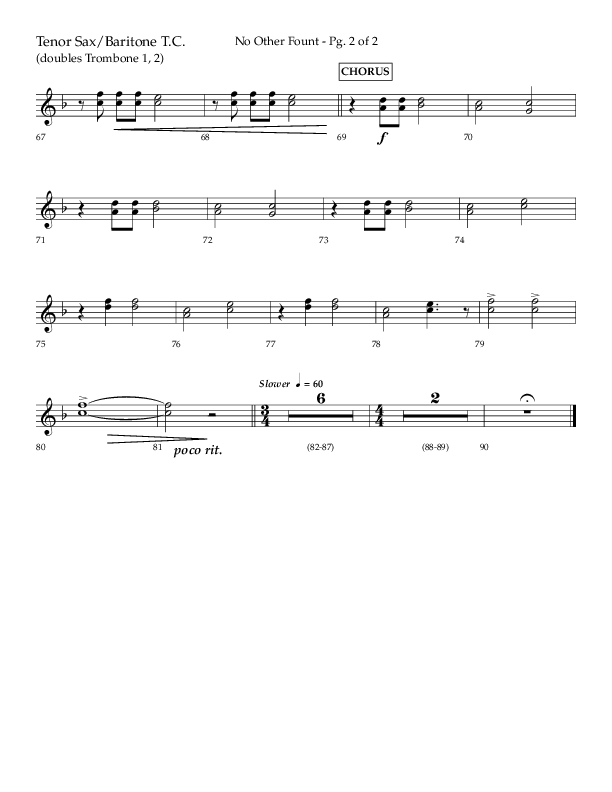 No Other Fount (Choral Anthem SATB) Tenor Sax/Baritone T.C. (Lifeway Choral / Arr. Jay Rouse)