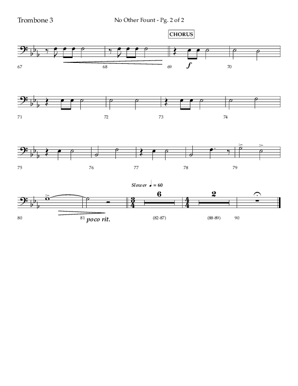 No Other Fount (Choral Anthem SATB) Trombone 3 (Lifeway Choral / Arr. Jay Rouse)