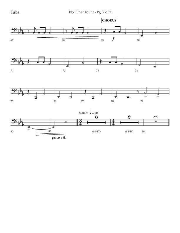 No Other Fount (Choral Anthem SATB) Tuba (Lifeway Choral / Arr. Jay Rouse)