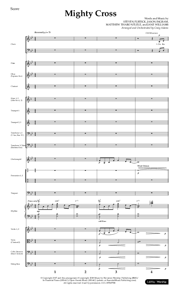 Mighty Cross (Choral Anthem SATB) Conductor's Score (Lifeway Choral / Arr. Craig Adams)