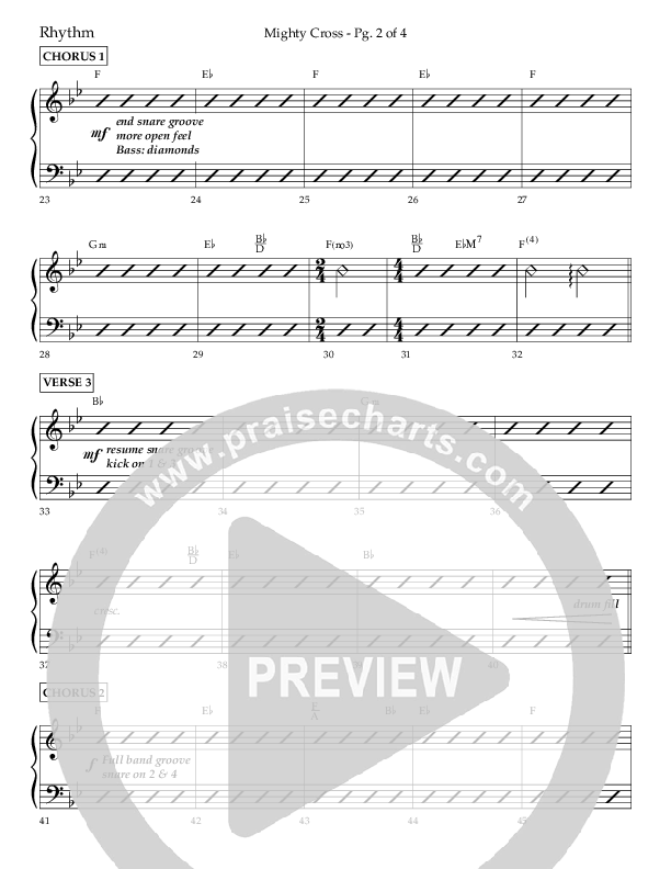Mighty Cross (Choral Anthem SATB) Lead Melody & Rhythm (Lifeway Choral / Arr. Craig Adams)