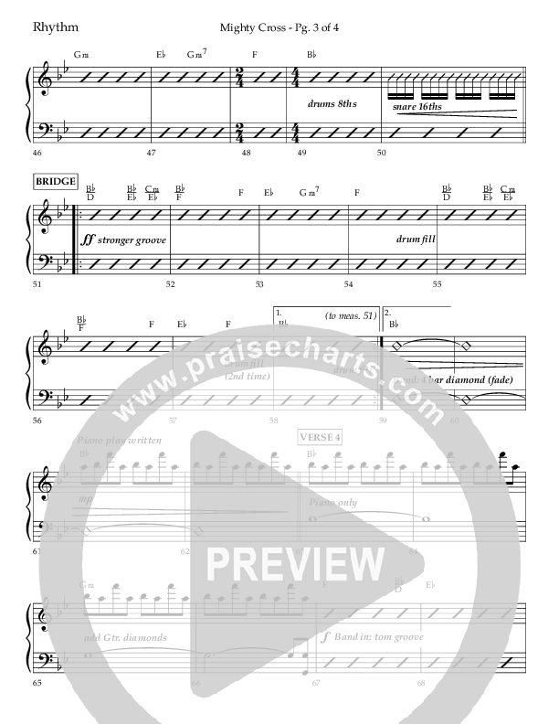 Mighty Cross (Choral Anthem SATB) Lead Melody & Rhythm (Lifeway Choral / Arr. Craig Adams)