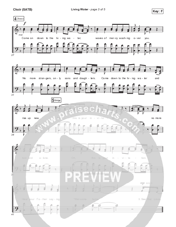 Living Water Choir Sheet (SATB) (Anne Wilson)