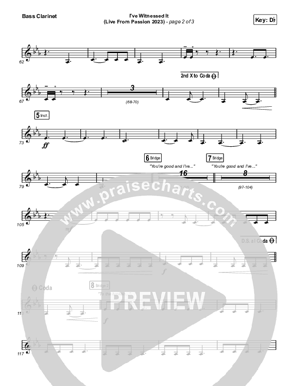 I've Witnessed It (Live From Passion 2023) Bass Clarinet (Passion / Melodie Malone)