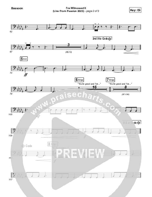 I've Witnessed It (Live From Passion 2023) Bassoon (Passion / Melodie Malone)