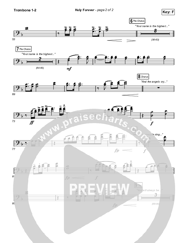 Holy Forever Trombone 1,2 (Bethel Music)