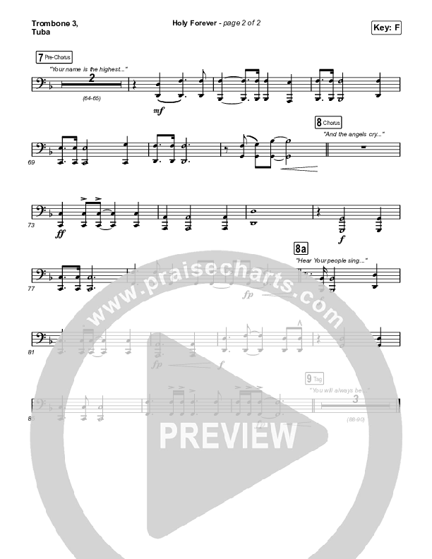 Holy Forever Trombone 3/Tuba (Bethel Music)