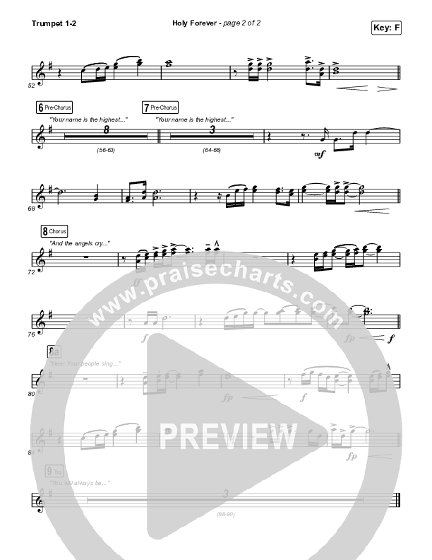 Holy Forever Trumpet 1,2 (Bethel Music)