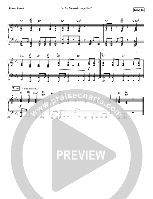 I'm So Blessed (Worship Choir/SAB) Piano Sheet (Print Only) (CAIN / Arr. Phil Nitz)