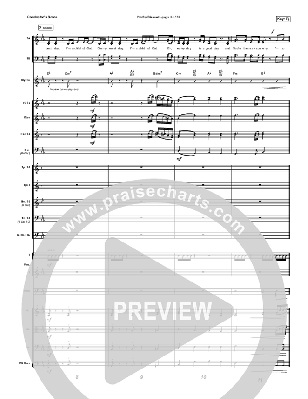 I'm So Blessed (Sing It Now) Conductor's Score (CAIN / Arr. Phil Nitz)