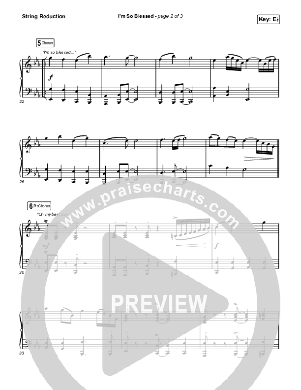 I'm So Blessed (Sing It Now) String Reduction (CAIN / Arr. Phil Nitz)