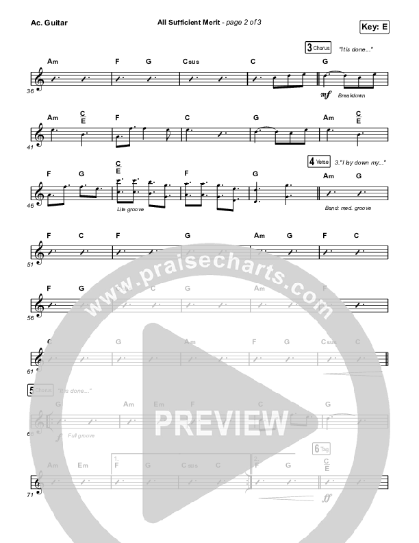 All Sufficient Merit Acoustic Guitar (The Worship Initiative / Bethany Barnard)