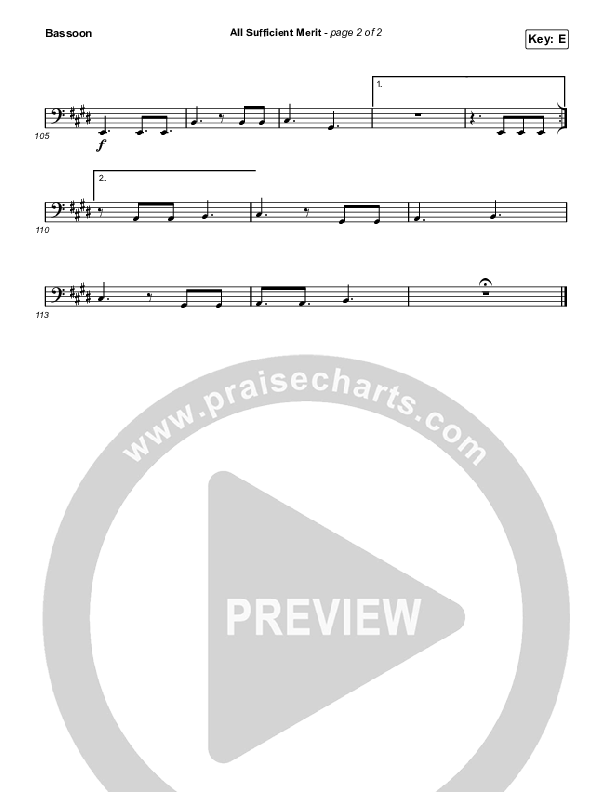 All Sufficient Merit Bassoon (The Worship Initiative / Bethany Barnard)