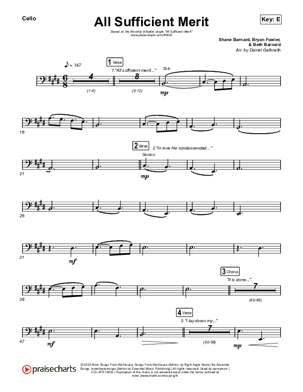 All Sufficient Merit Cello (The Worship Initiative / Bethany Barnard)