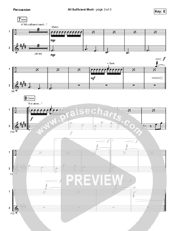 All Sufficient Merit Percussion (The Worship Initiative / Bethany Barnard)