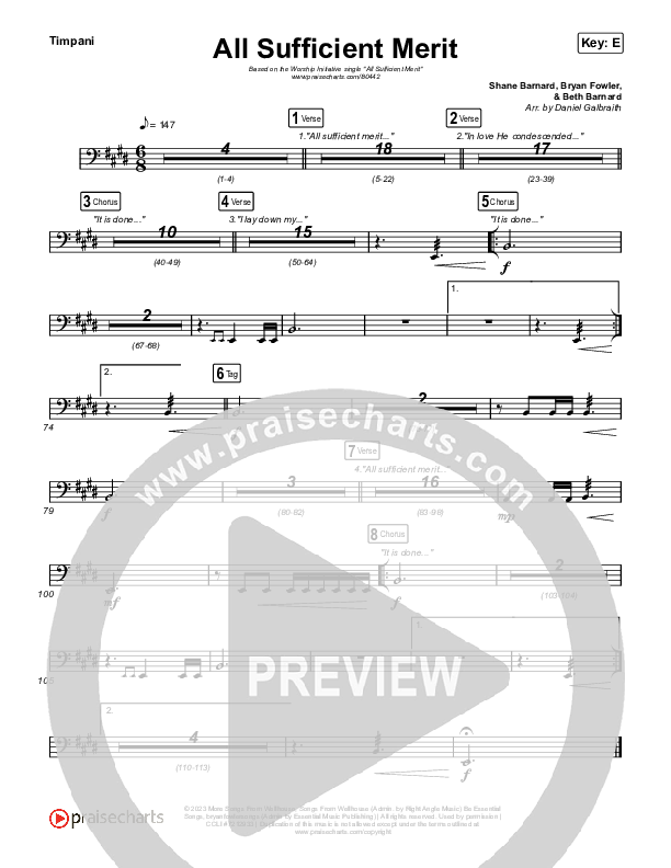 All Sufficient Merit Timpani (The Worship Initiative / Bethany Barnard)