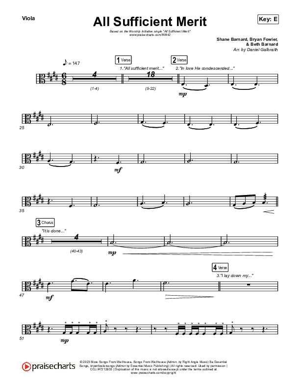 All Sufficient Merit Viola (The Worship Initiative / Bethany Barnard)