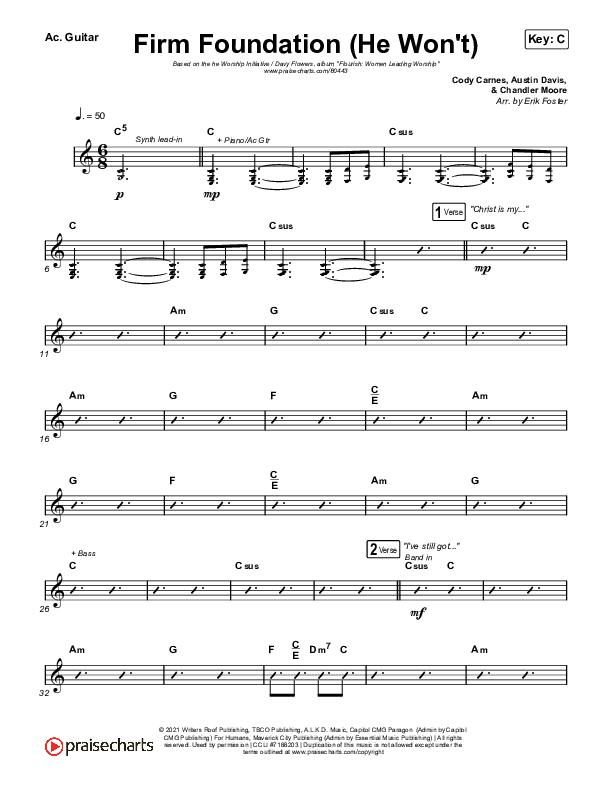 Firm Foundation (He Won't) Acoustic Guitar (The Worship Initiative / Davy Flowers)