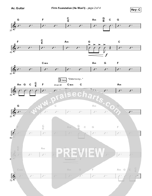 Firm Foundation (He Won't) Acoustic Guitar (The Worship Initiative / Davy Flowers)