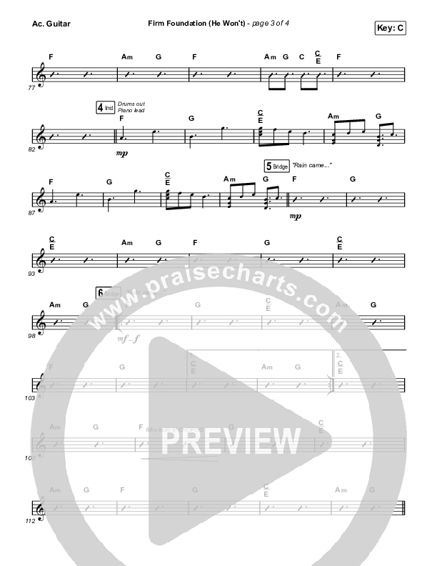 Firm Foundation (He Won't) Acoustic Guitar (The Worship Initiative / Davy Flowers)