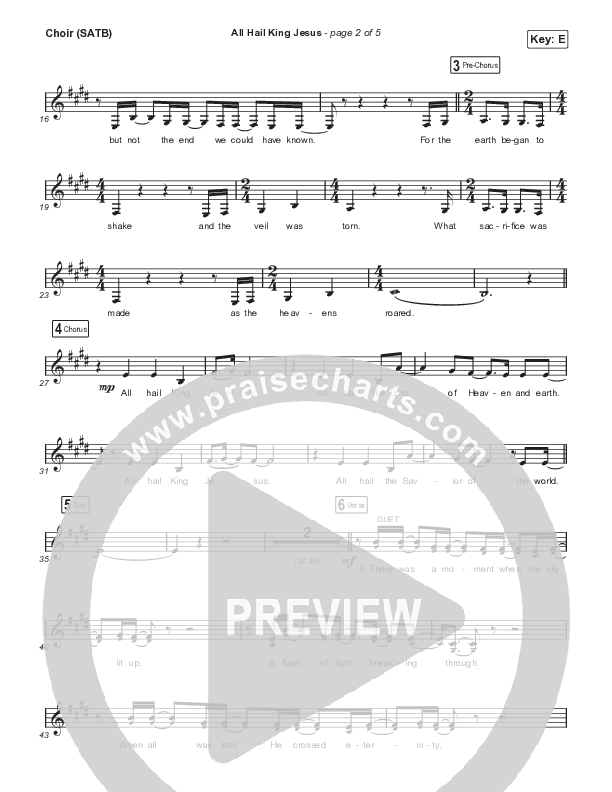 All Hail King Jesus Choir Sheet (SATB) (The Worship Initiative / Dinah Wright)