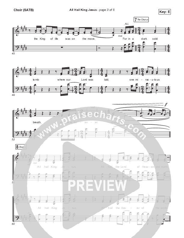 All Hail King Jesus Choir Sheet (SATB) (The Worship Initiative / Dinah Wright)