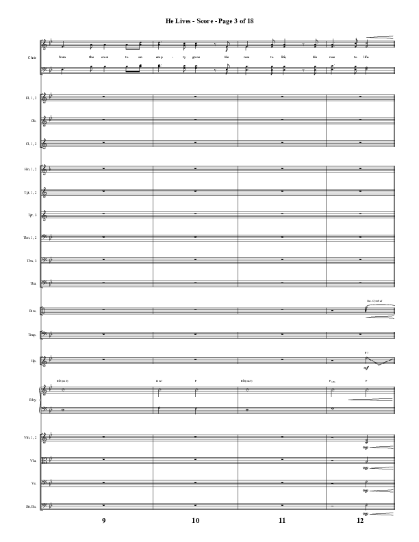 He Lives (Choral Anthem SATB) Orchestration (Word Music Choral / Arr. Marty Hamby)