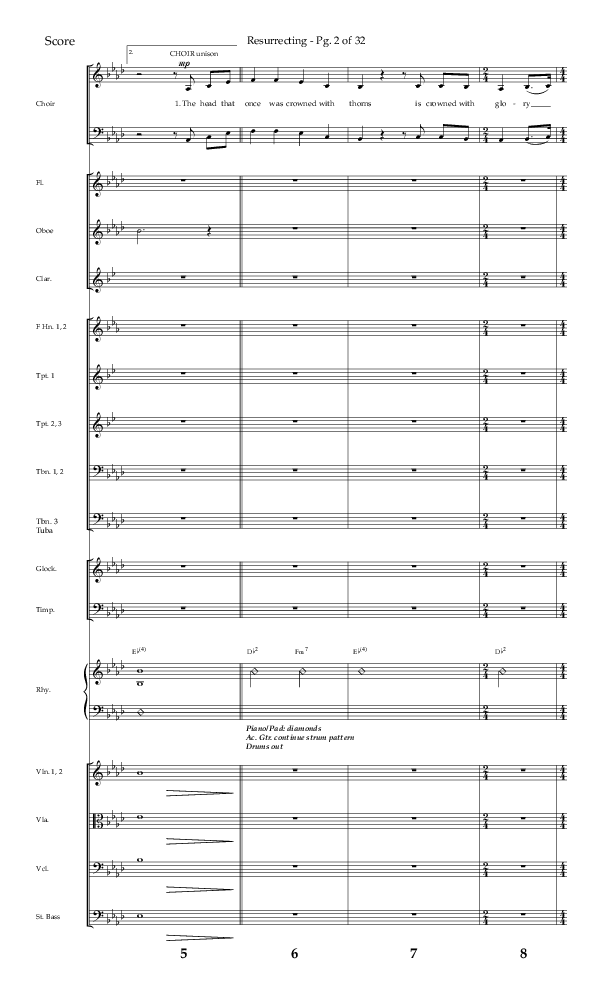 Resurrecting (Choral Anthem SATB) Conductor's Score (Lifeway Choral / Arr. Nick Robertson)